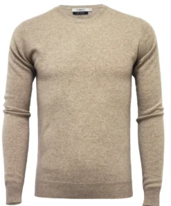 Hommard Camel Cashmere Crew Neck Sweater Jackets Sweaters Vests