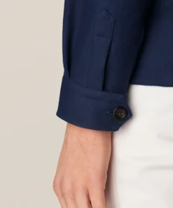 Eton Double Faced Overshirt Navy Off The Water