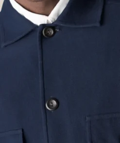 Eton Double Faced Overshirt Blue Off The Water