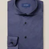 Eton Blue Long Sleeve Jersey Shirt