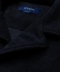 Off The Water Eton Dark Navy Terry Cloth Resort Shirt