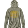 Orvis Off The Water Logo Drirelease Hoodie In Moss Green