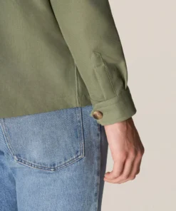 Eton Double Faced Overshirt Green Off The Water