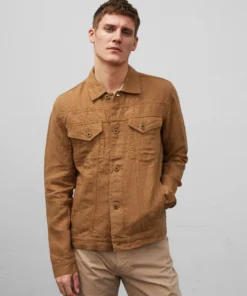 Billy Reid Tupelo Trucker Jacket Linen Off The Water