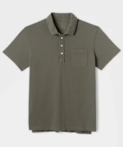 Billy Reid Pensacola Polo Washed Grey